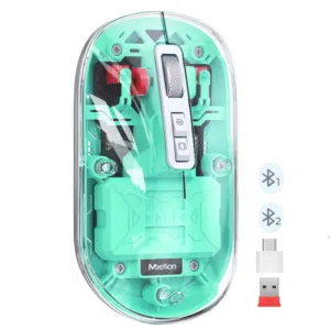 Meetion BTM005 Dual Mode 2.4G Bluetooth & Wireless Mouse ماوس شفاف لاسلكي
