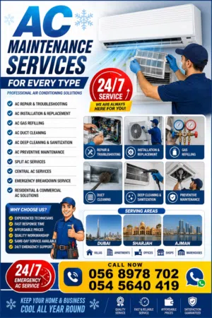 AC MAINTENANCE SERVICES  FOR EVERY TYPE