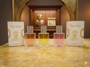 شركة النيل للعطور ومستحضرات التجميل وبمختلف الأحجام والأنواع الرجاليه والنسائيه من عطور فرنسية