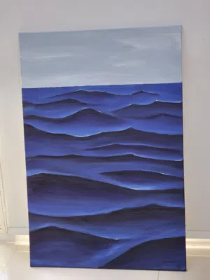 لوحة فنية بألوان الأكريلك