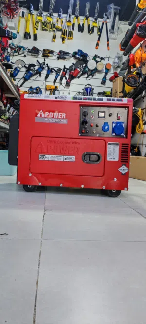 مولد كهرباء سالنت جنريتر ايبور ipower ديزل جرنيتر سلك نحاس واير اصلي 7kw 8.75kv يشتغل ب الديزل AVR