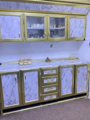 كاونتر الالمنيوم 4 بيبان وجرارات مع ملحق