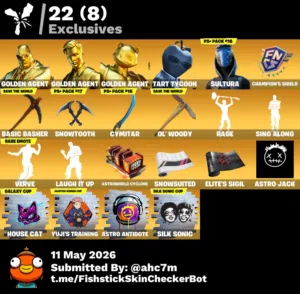 حساب فورت نايت 130 سكن
