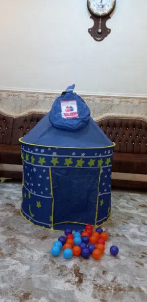 خيمه اطفال جديده تم شرائها قبل 3 ايام مع 27 كره السعر،9 الاف فقط