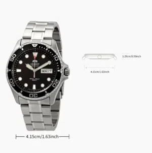 ساعة اورينت اوتوماتيك إطار معدني مينا اسود