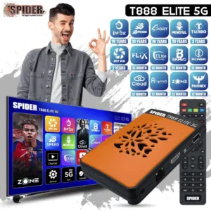 ريسيفر سبايدر Spider T888 Elite 5G باخر اصدار وباقل سعر بالمملكة والتوصيل علينا