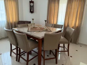 Stone Dining set table for 8 persons