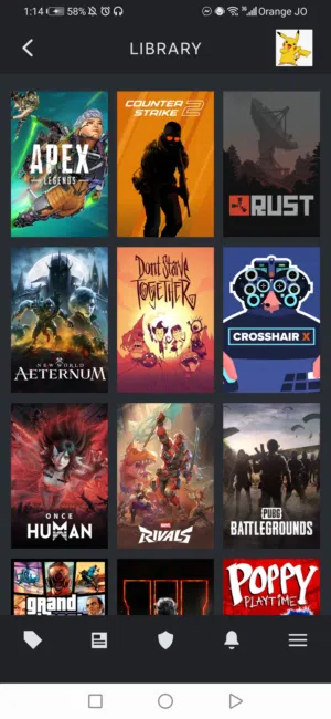 حساب ستيم مافي عليه أي مشكلة