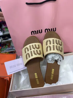Brown mue mue slipper