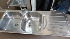 مجلى ستانلس ستيل 50*50غطس الصنع ايطالي +بطاريه ايطالي شغاله