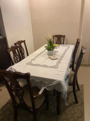 سفرة ماليزي خشب 6 كراسي