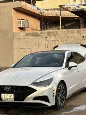 هنوداي سوناتا 2021 ابيض صدفي لمتد فول اعلى فئة