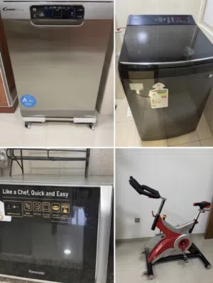 Household Items and other accessories - Dishwasher, Microwave, Washing Machine and Workout Cycle