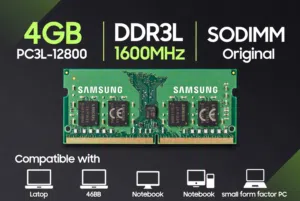 سامسونج 4 جيجا RAM لابتوب DDR3L 1600MHz أصلي - زوج كامل