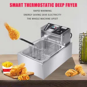 قلاية البطاطا والبروستد الكهربائية  6  لتر زيت بكفالة سنة