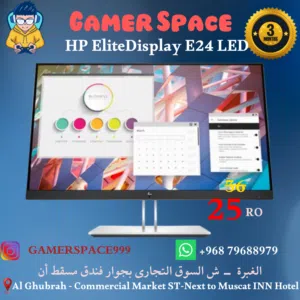 شاشة HP 24  لبلايستشن ولالعاب ,والتوصيل على الاب توب ,وبالضمان( 3-month warranty HP 24 Monitor )