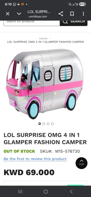 LOL SURPRISE OMG 4 IN 1 GLAMPER FASHION CAMPER