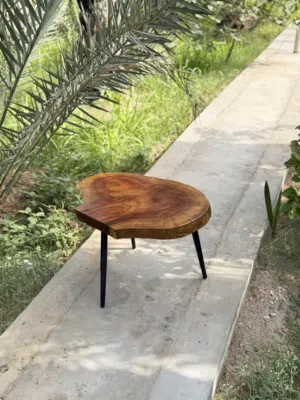 طاولة مصنوعة بكل إتقان من خشب النيم