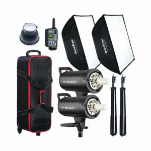 طقم إضاءة وتصوير احترافي Godox SK300II كامل - مستعمل بحالة ممتازة