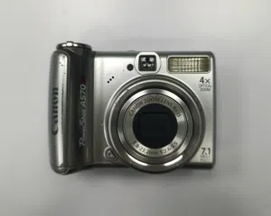 Canon PowerShot A570 IS Digital Camera — 7.1MP 4x Optical Zoom — Tested Working