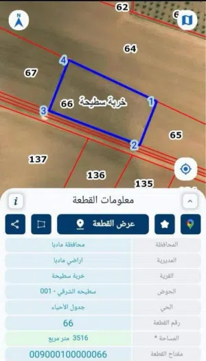 قطعة أرض 3 ونص دونم للبيع في مأدبا قريب من الجامعة الأمريكية