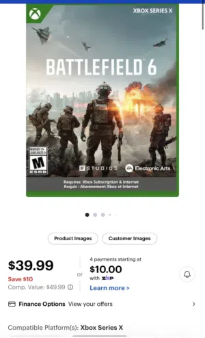 Xbox series X Battlefield 6  جديد امسكر بالغلاف لسى