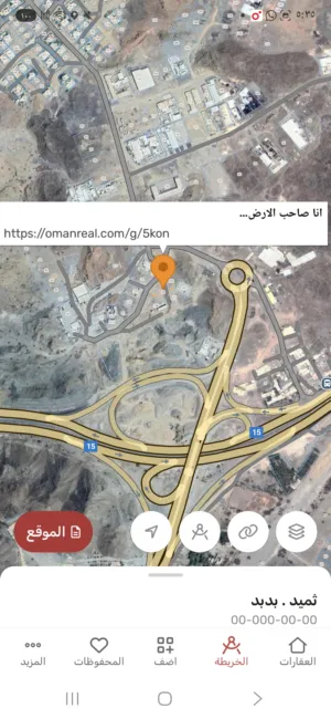 ارض صناعية في بدبد منطقة ثميد اول المخطط
