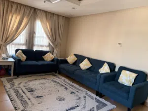 Sofa set with side compartments moderate condition only small break in the armrest