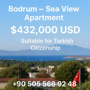 Panoramik Yunanistan Kos adası manzaralı satılık daire