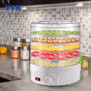 جهاز لتجفيف الفواكه الكهربائي المنزلي مكون من 5 طبقات مجفف فواكه