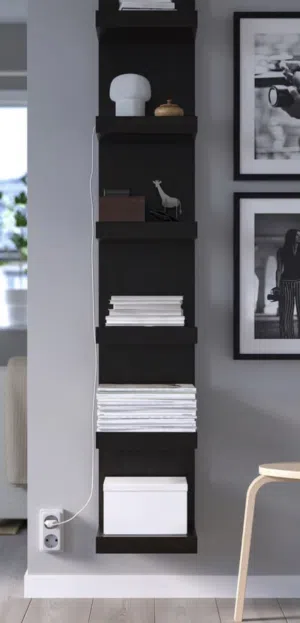 ارفف ايكيا بلون اسود