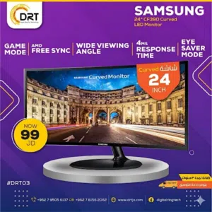 Monitor Dahwa 24 inch curve شاشة داهوا منحنية 24 انش كفالة سنة