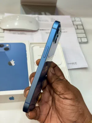 iPhone 13 BLUE 128GB BH 89% DEVICE WITH BOX SEALED CUT CONDITION