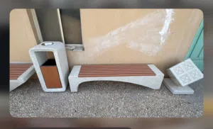 منتج خرسانة كراسي ظهر سلات مهملات كراسي أسمنت مصدات مواقف سيارات