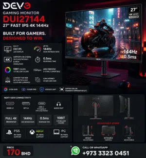 Devo Gaming monitor - DUI27144 - 27 Fast IPS 4K 144Hz (120Hz for PS5 & XBOX)