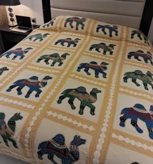 Bedspread, hand made, unique piece, from Jaisalmer, for king size bed