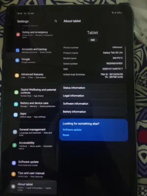Used Samsung Galaxy Tab S6 10.4-Inch Tablet with 64GB Storage - good condition a little bit damaged