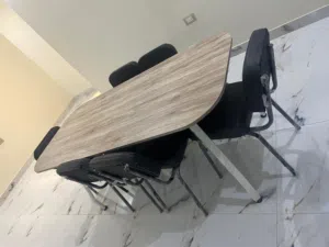 طاولة اجتماعات 180 سم مع عدد 6 كراسي  نوع MDF المرشدي