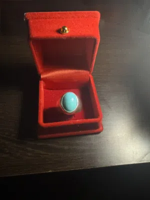 Men’s Silver Ring 8.73g - Turquoise Stone  Monthly Installments