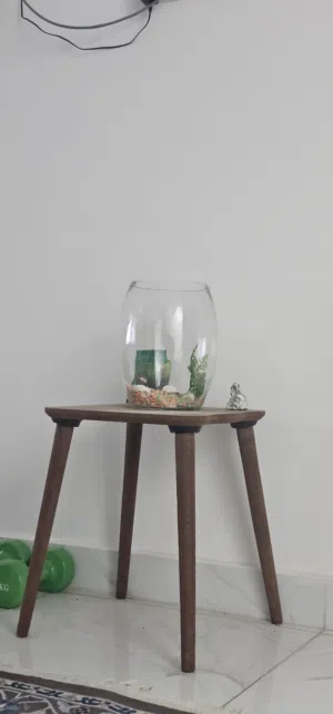 side table with coat hanger