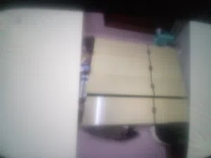 Bed and wardrobe