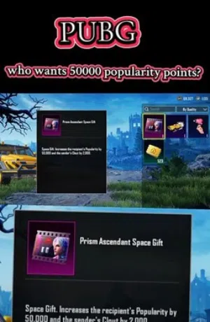 PUBG Mobile 50,000 Popularity Card for Sale!