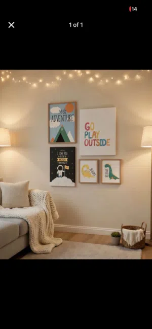 Home Centre Canvas set of 5 for kids bedroom decor