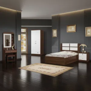طقم غرفة نوم مفردة تايلاندي 5 قطع - لون جوزي - BR-786A