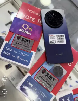 جهاز جديد Hotwav Not 16 رام 12 جيجا 64 مكفول سنة متوفر توصيل وهدايا