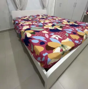 Wide white bed mattress included