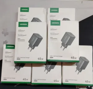 متوفر شاحن Ugreen 45W Gan جديد بدعم الايفون والسامسونج واللابتوبات للشحن السريع مع وصلة ugreen 100w
