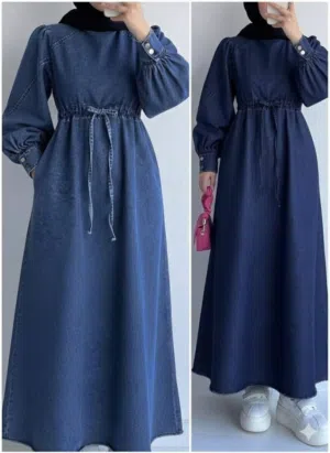 فستان جينز تركي وزن 50 لل 90  متوفر خدمه توصيل معاينه