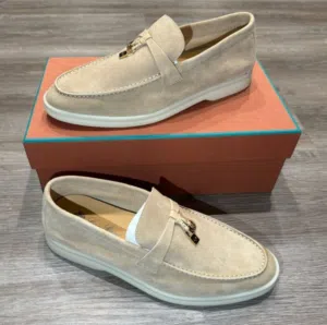 Loropiana  Summer Walk Loafers shoes For women  أحذية لوروبيانا الصيفية النسائية عالية الجودة - بيج