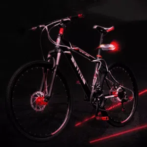 Cycling Bicycle Bike Tail 2 Laser + 5 LED Flashing Lamp Light Rear Safety Warning